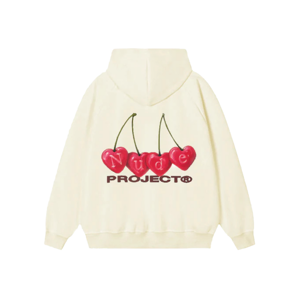 Nude Project “Cherry Logo Hoodie Marshmallow”