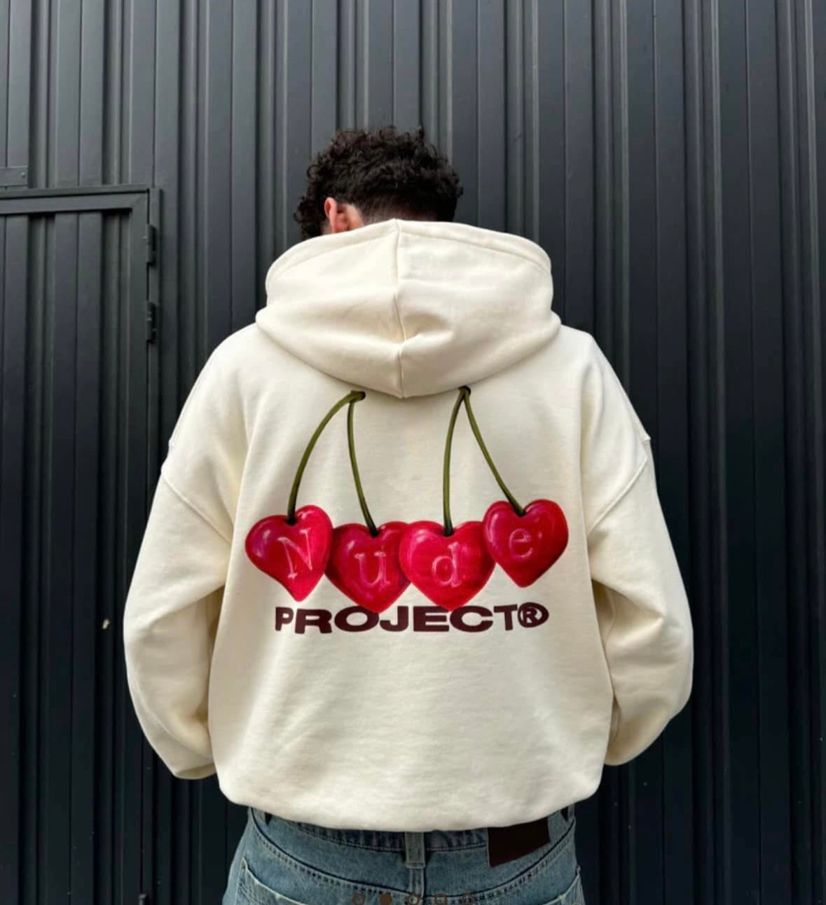 Nude Project “Cherry Logo Hoodie Marshmallow”
